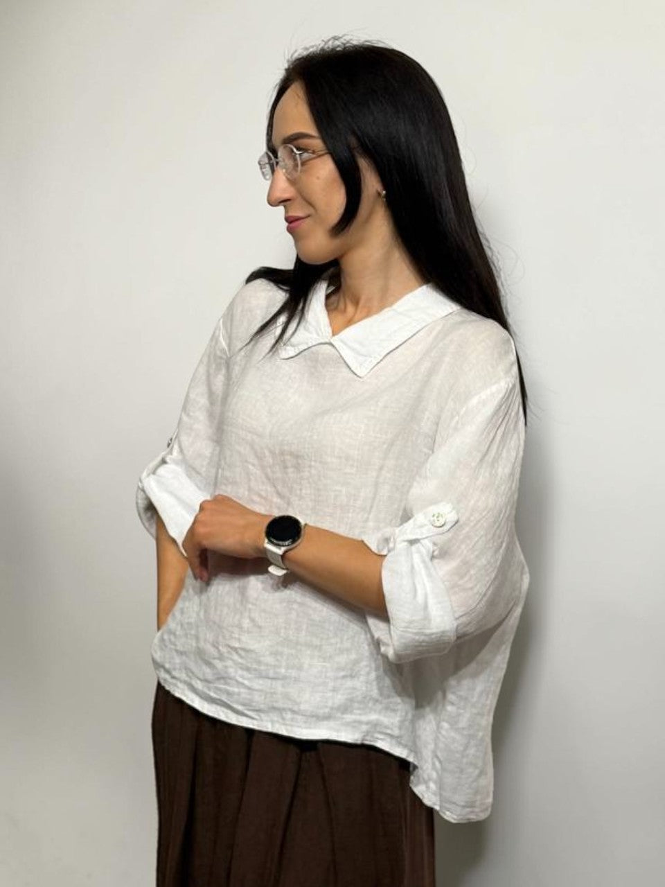 Eleganta lina blūze