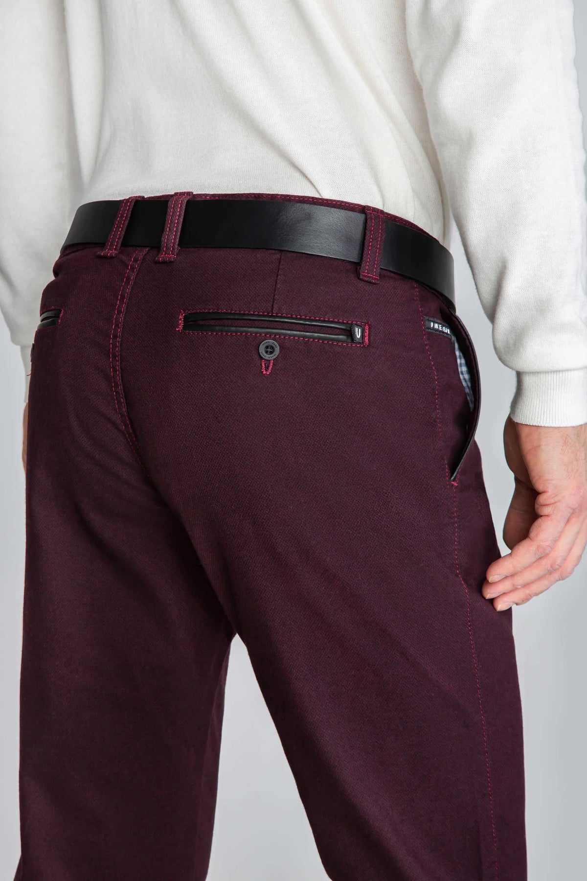 Elegant trousers Vankel-068 for men, Comfort slim