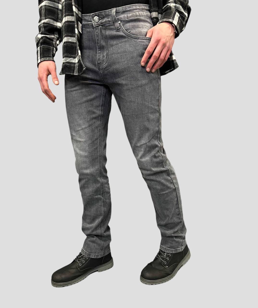 Gray leather DSQ, Regular fit