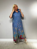 Cotton summer dress with a print