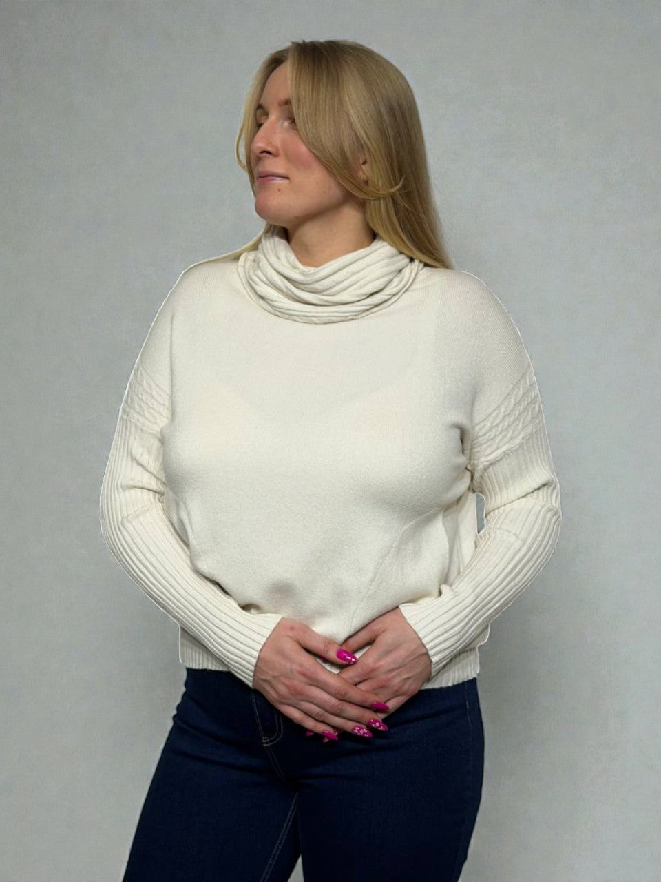 Джемперы большого размера с карманами