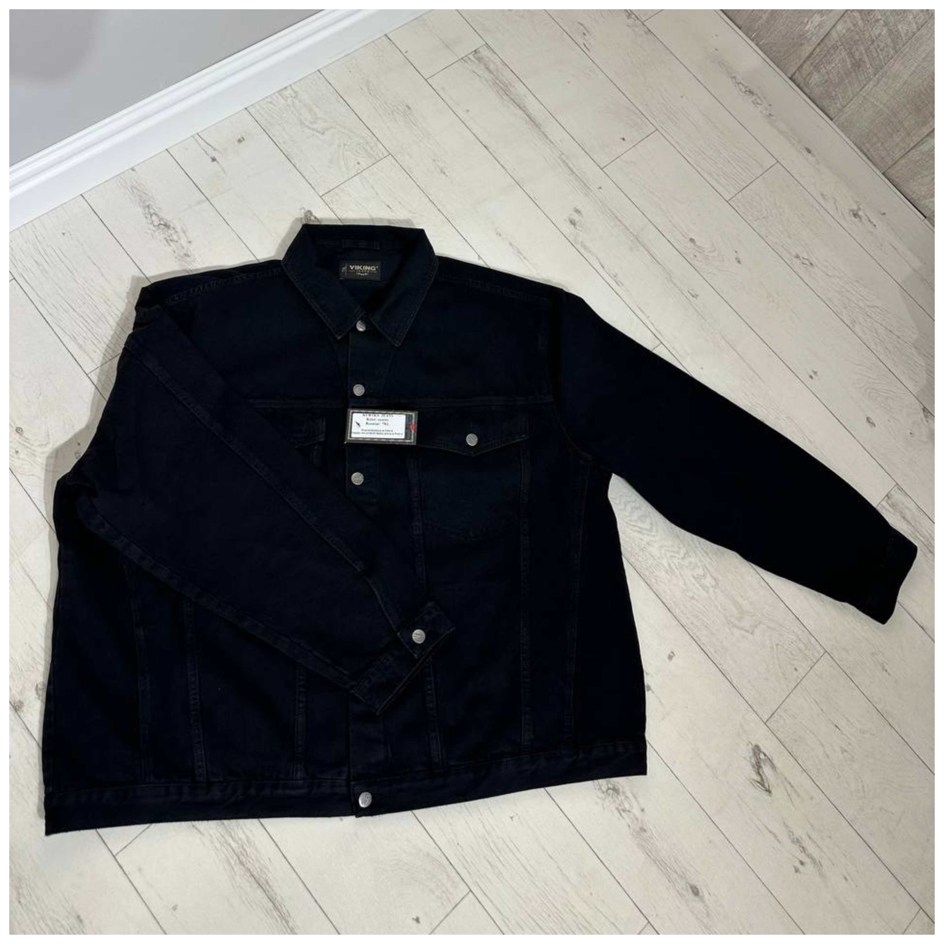 Large size men's denim jacket