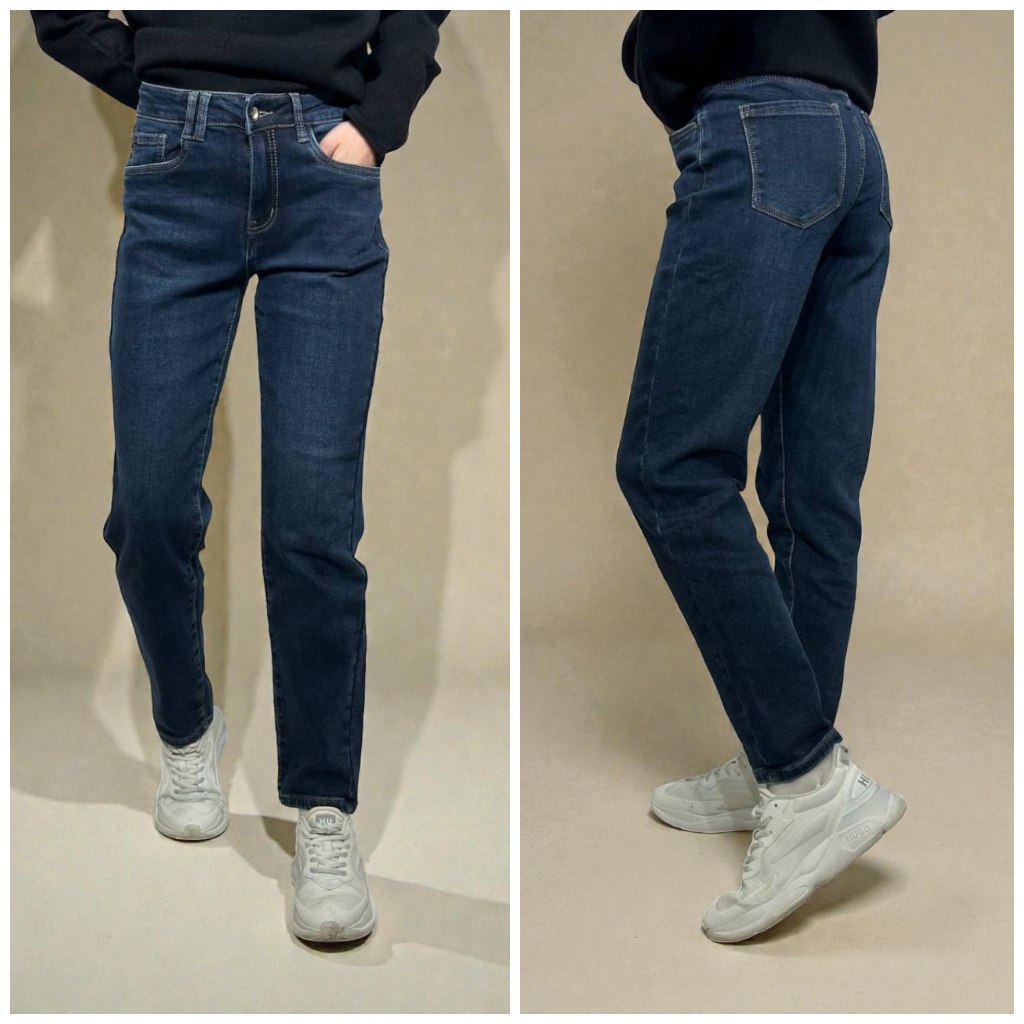 Mom fit džinsi ar siltinājumu