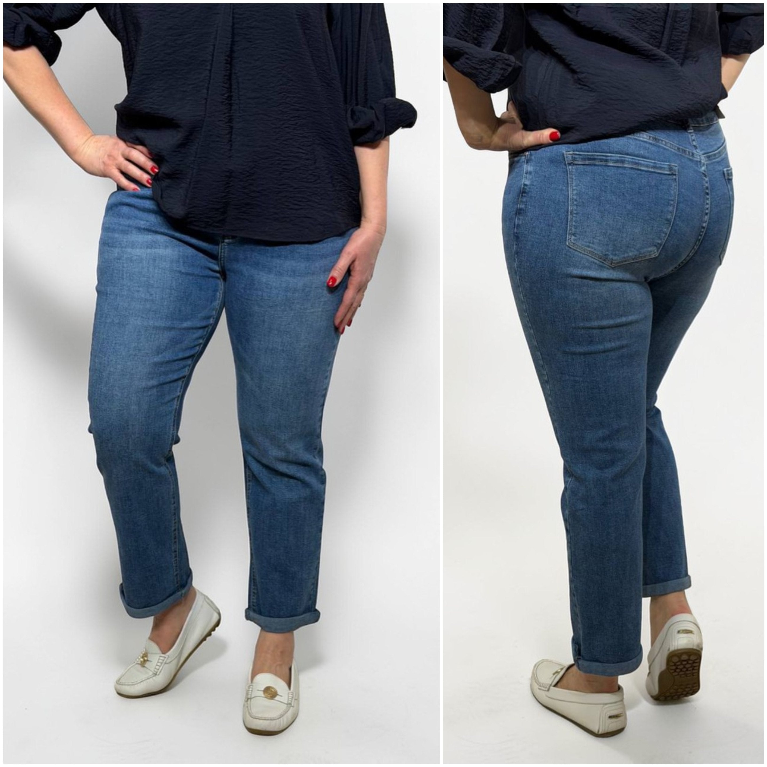 Mom fit elastīgi džinsi dāmām