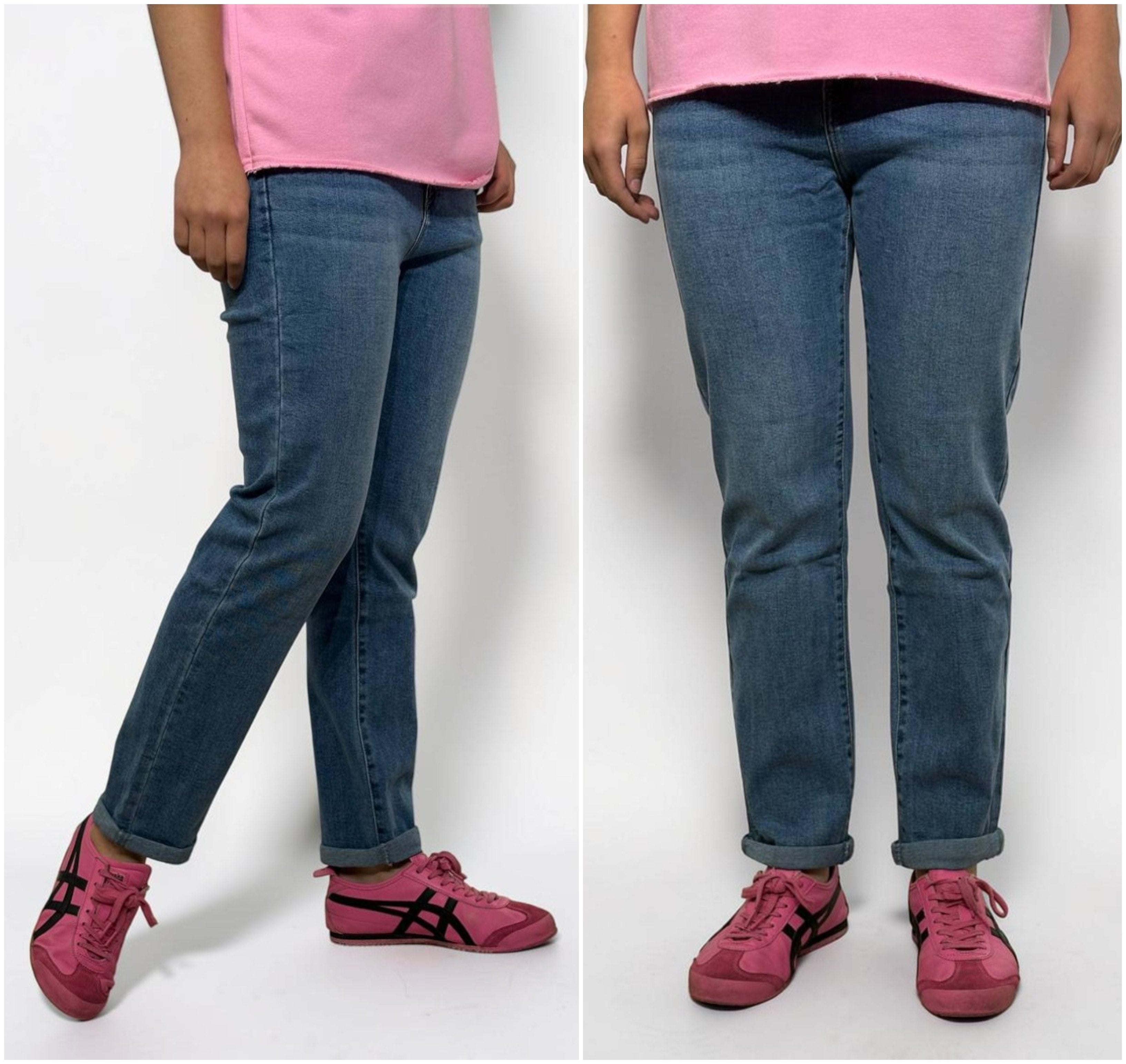 Mom fit stila vasaras džinsi
