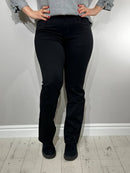 Long, straight cut jeans for women