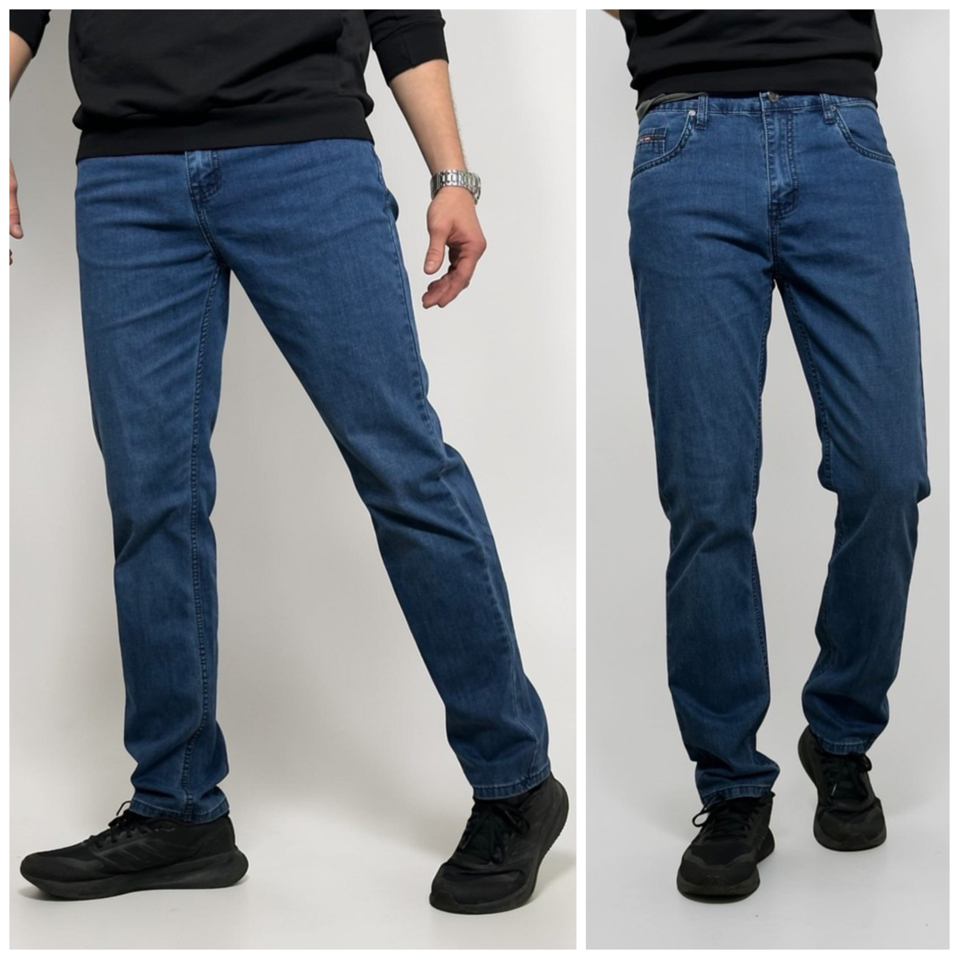 Pagarināti, plāni vīriešu džinsi, Regular fit