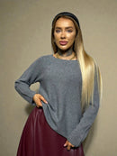 Gray soft sweater