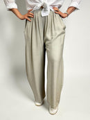 Loose-fit viscose pants