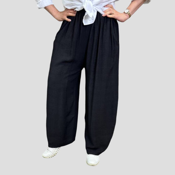 Plānas viskozes wide leg bikses