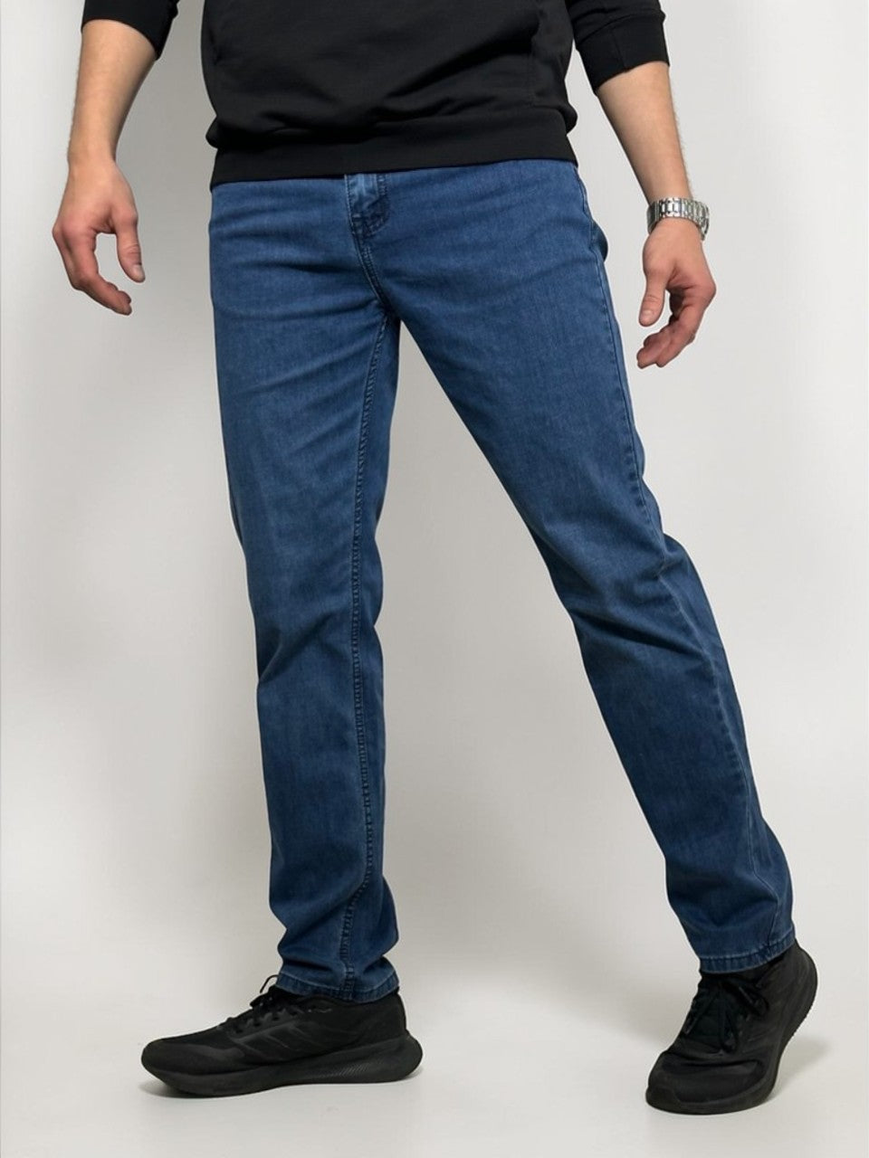 Pagarināti, plāni vīriešu džinsi, Regular fit