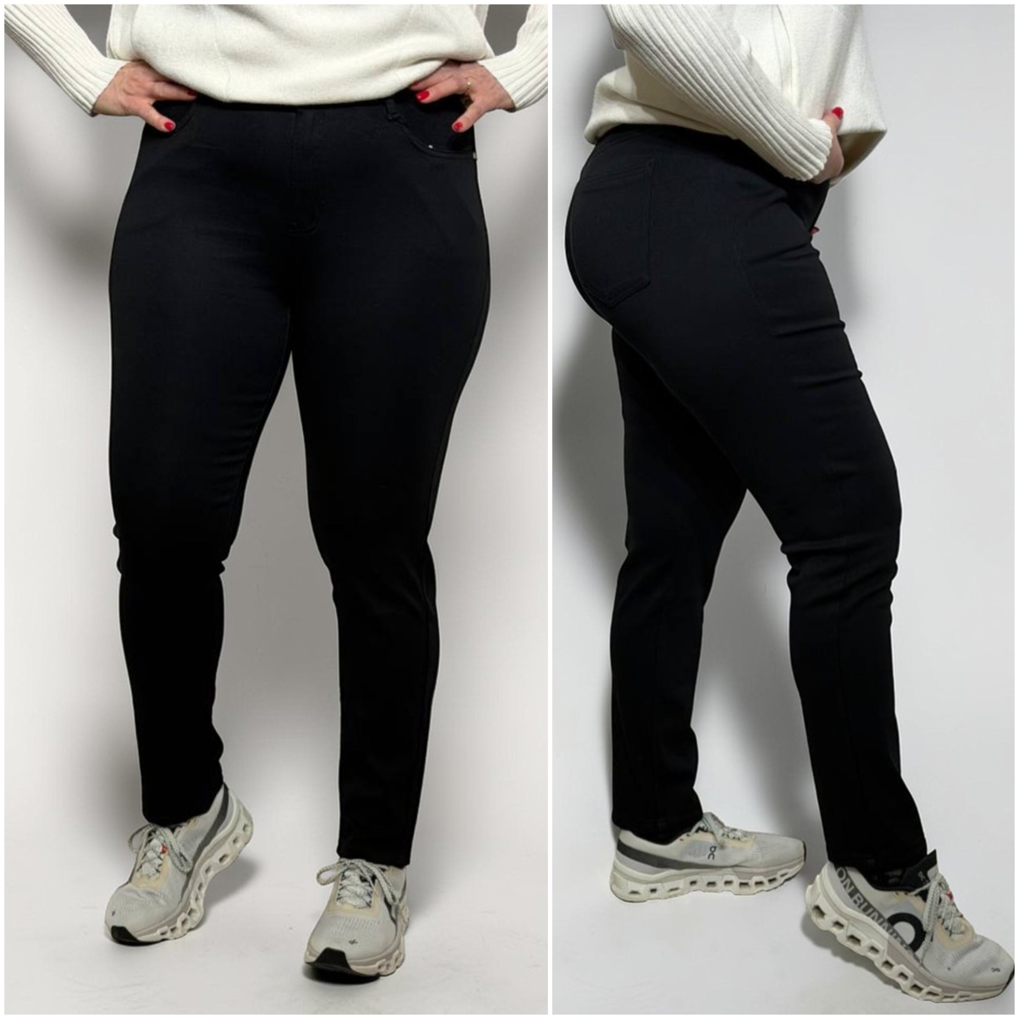 Šauri melni džinsa legingi