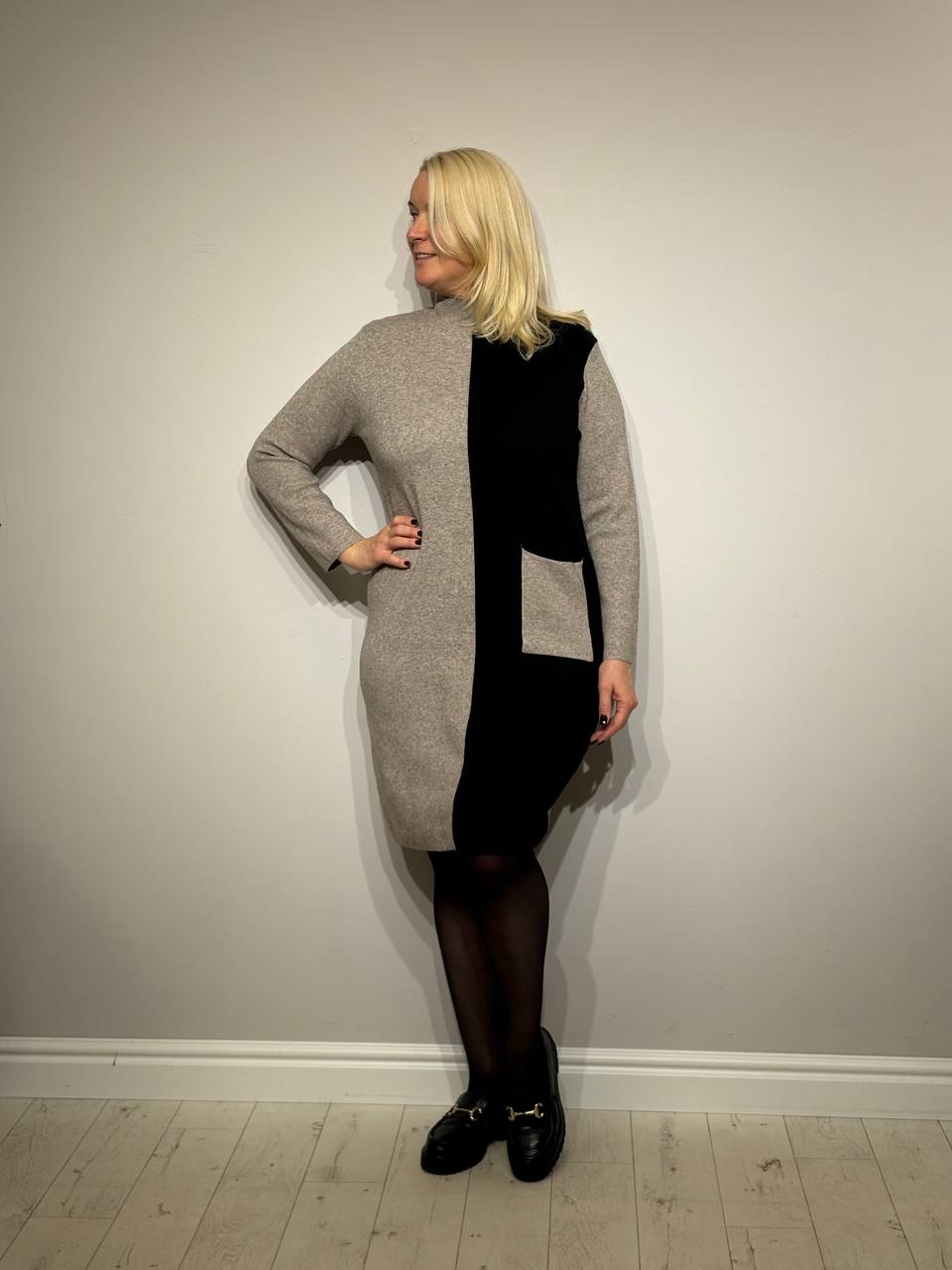 Šilta suknelė kasdienai su kišene