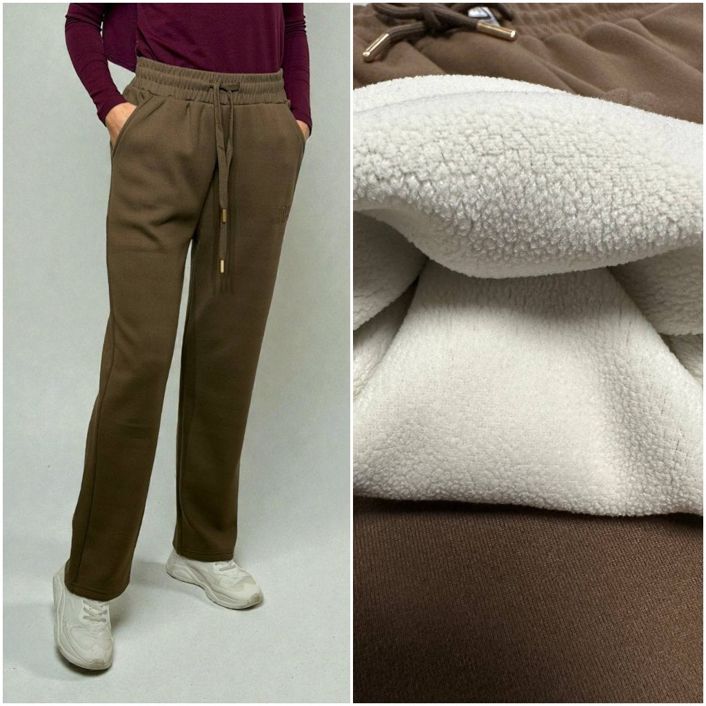 Siltinātas, taisnas bikses sievietēm