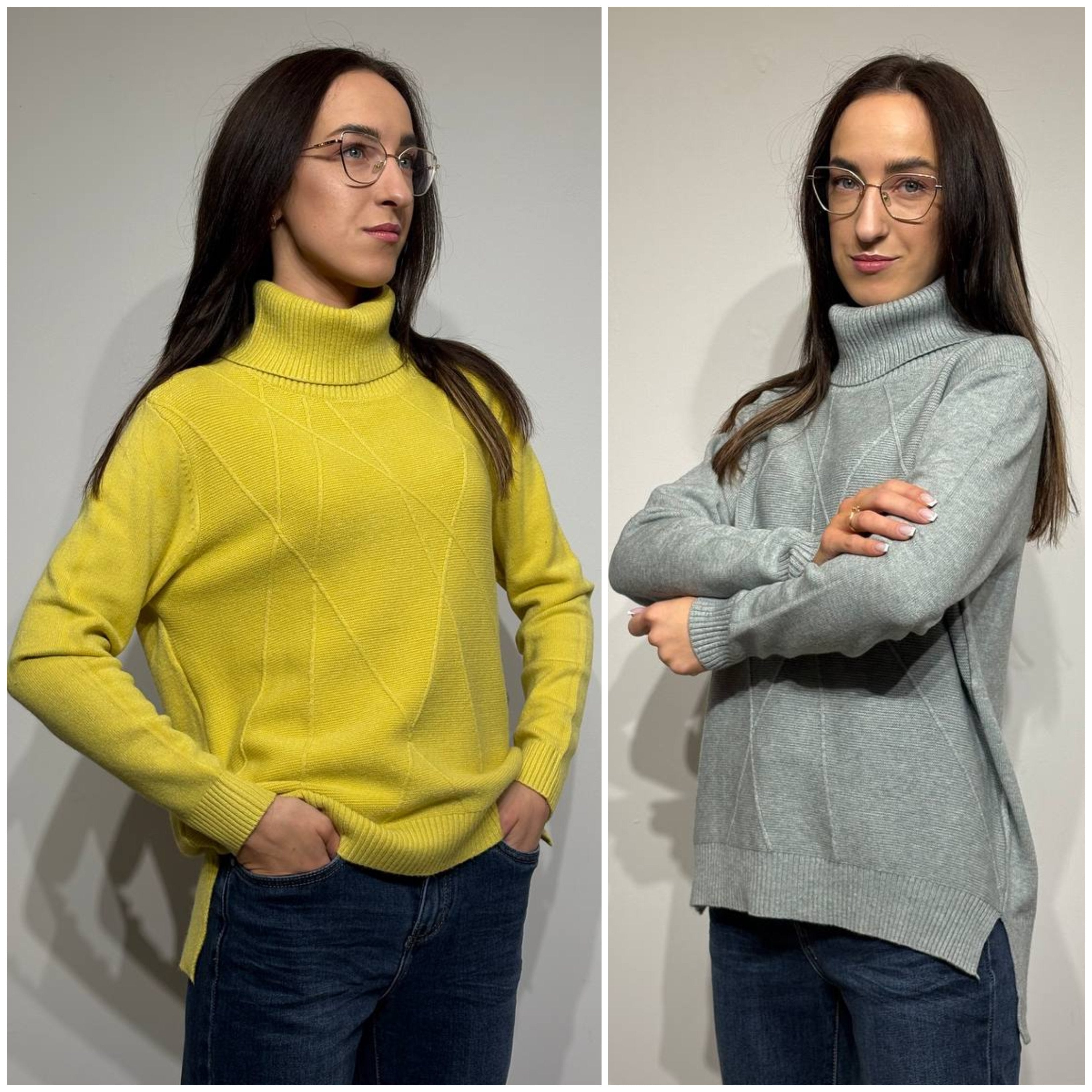 Silts džemperis ar šķēlumiem sānos