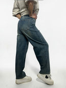 Wide skater style jeans for women