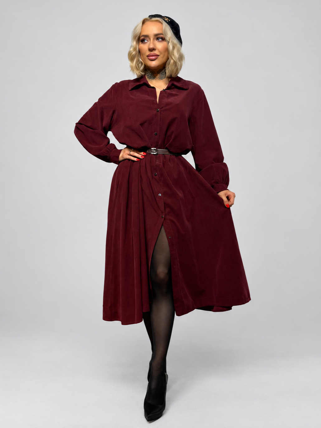 Eleganta velveta kreklkleita