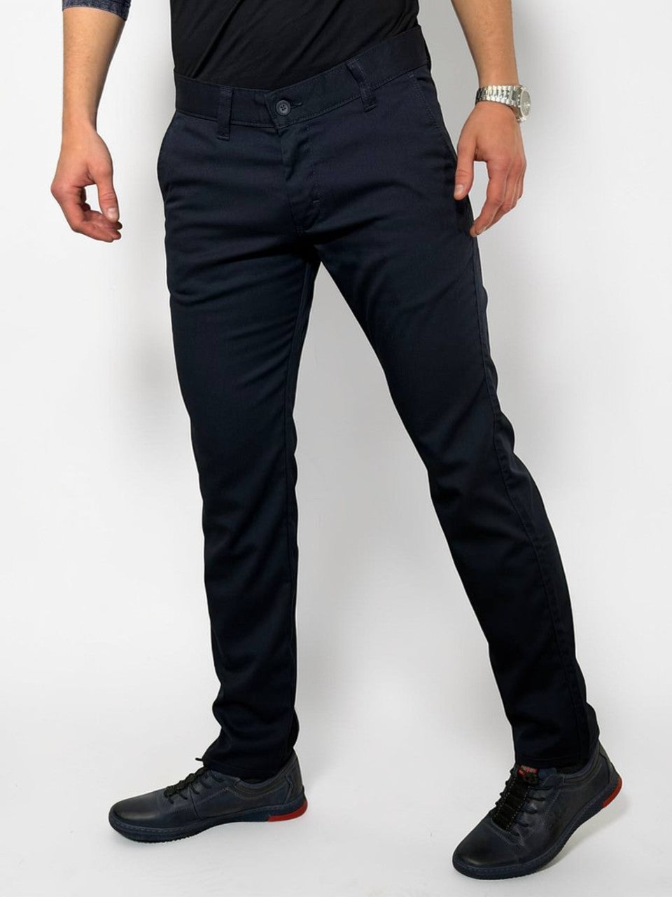 Solīdas vīriešu bikses Vankel-026