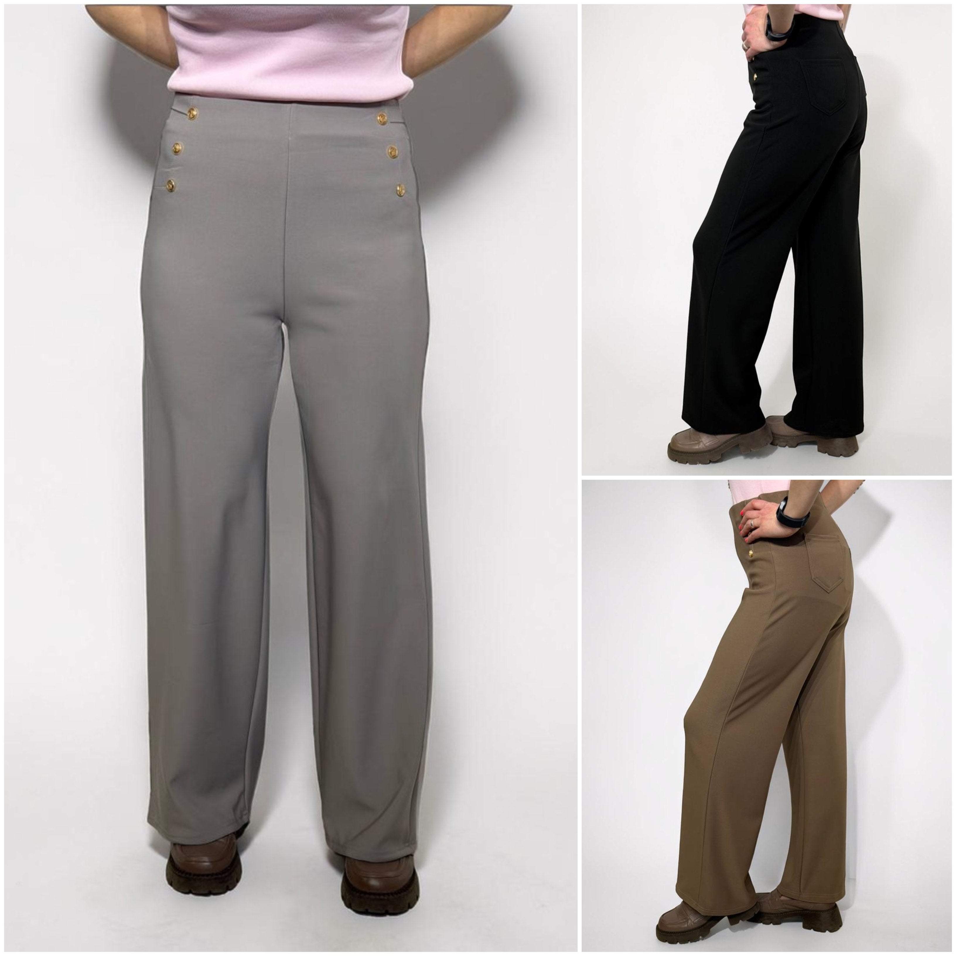 Svinīgas bikses ar augstu jostasvietu