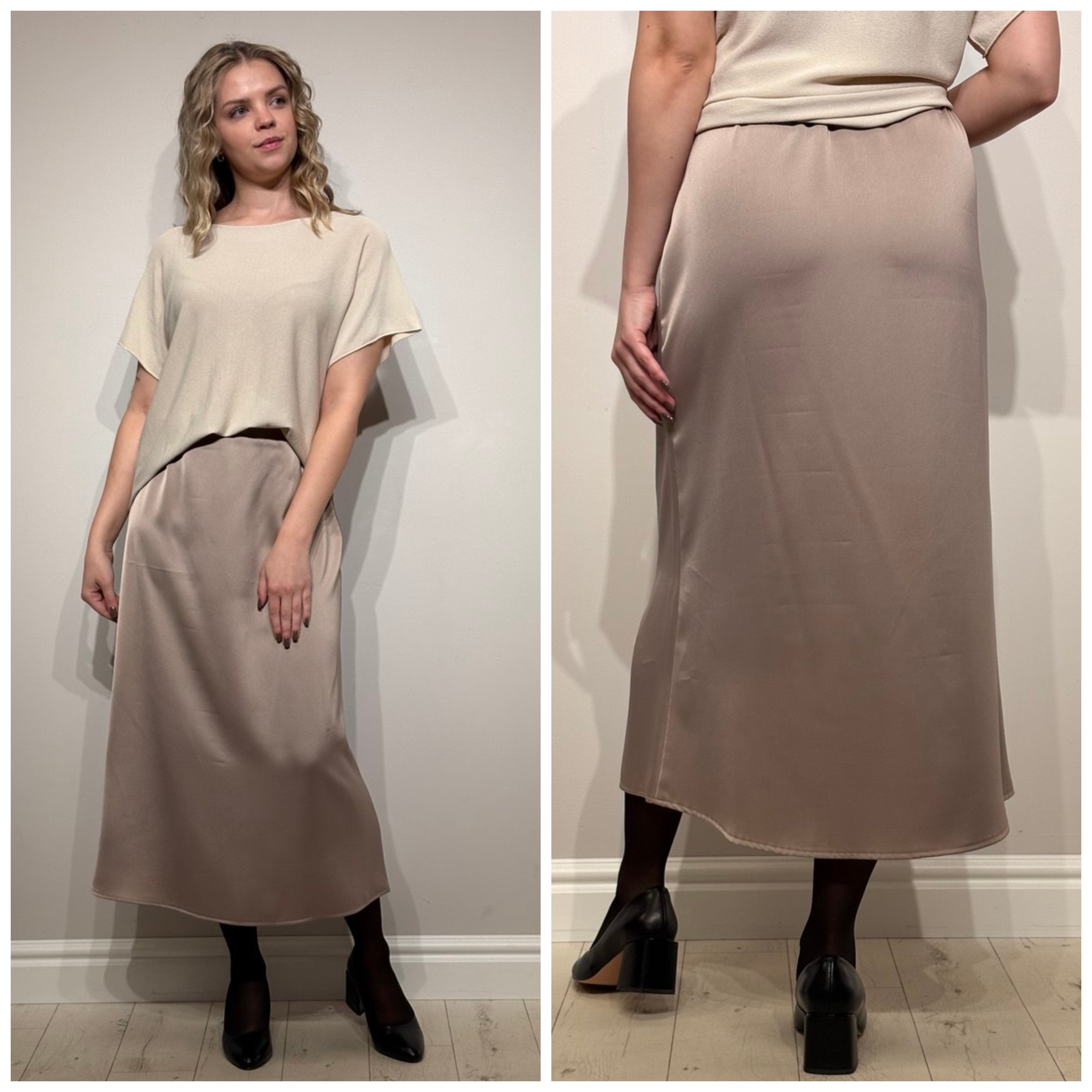 Midi length festive women's skirt