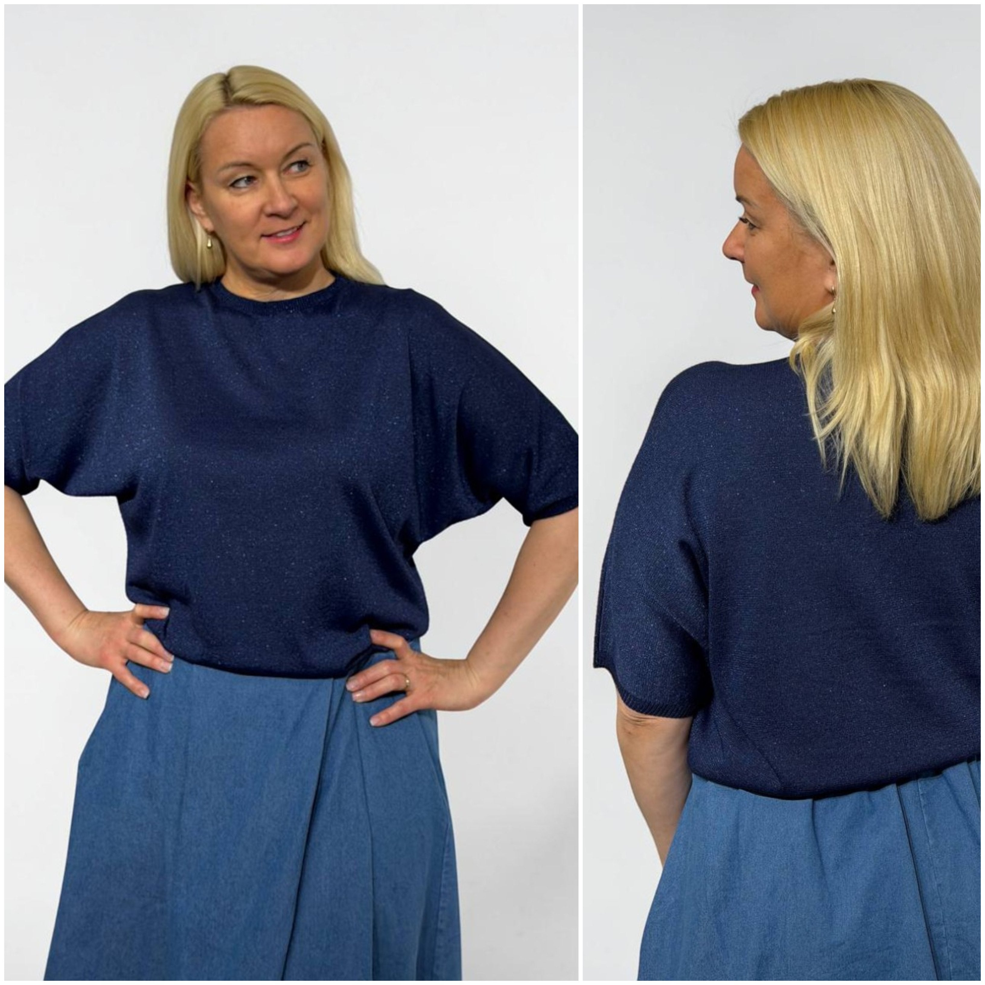 Svinīgs tops ar smalku mirdzumu