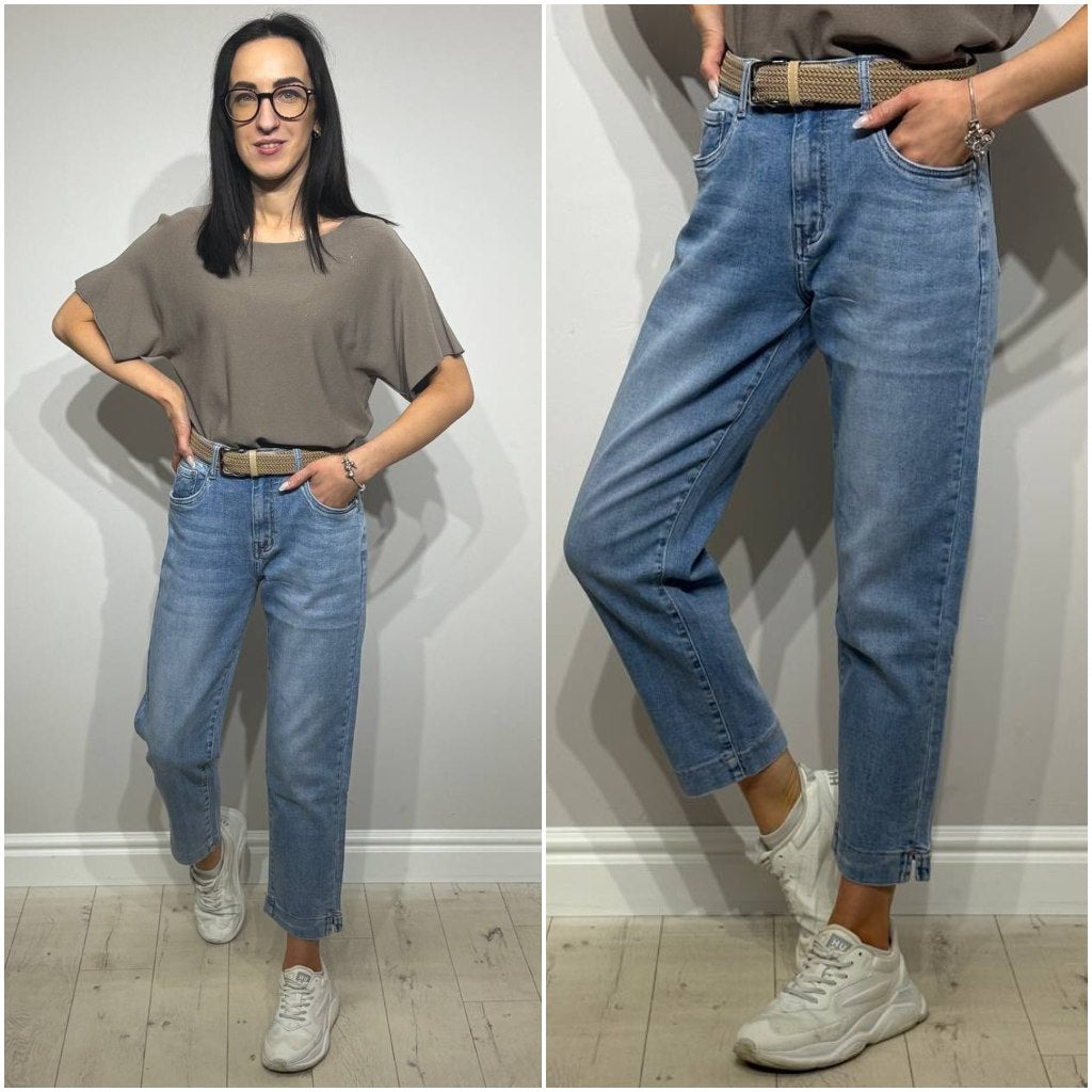 Vasaras īsie džinsi ar šķēlumiem