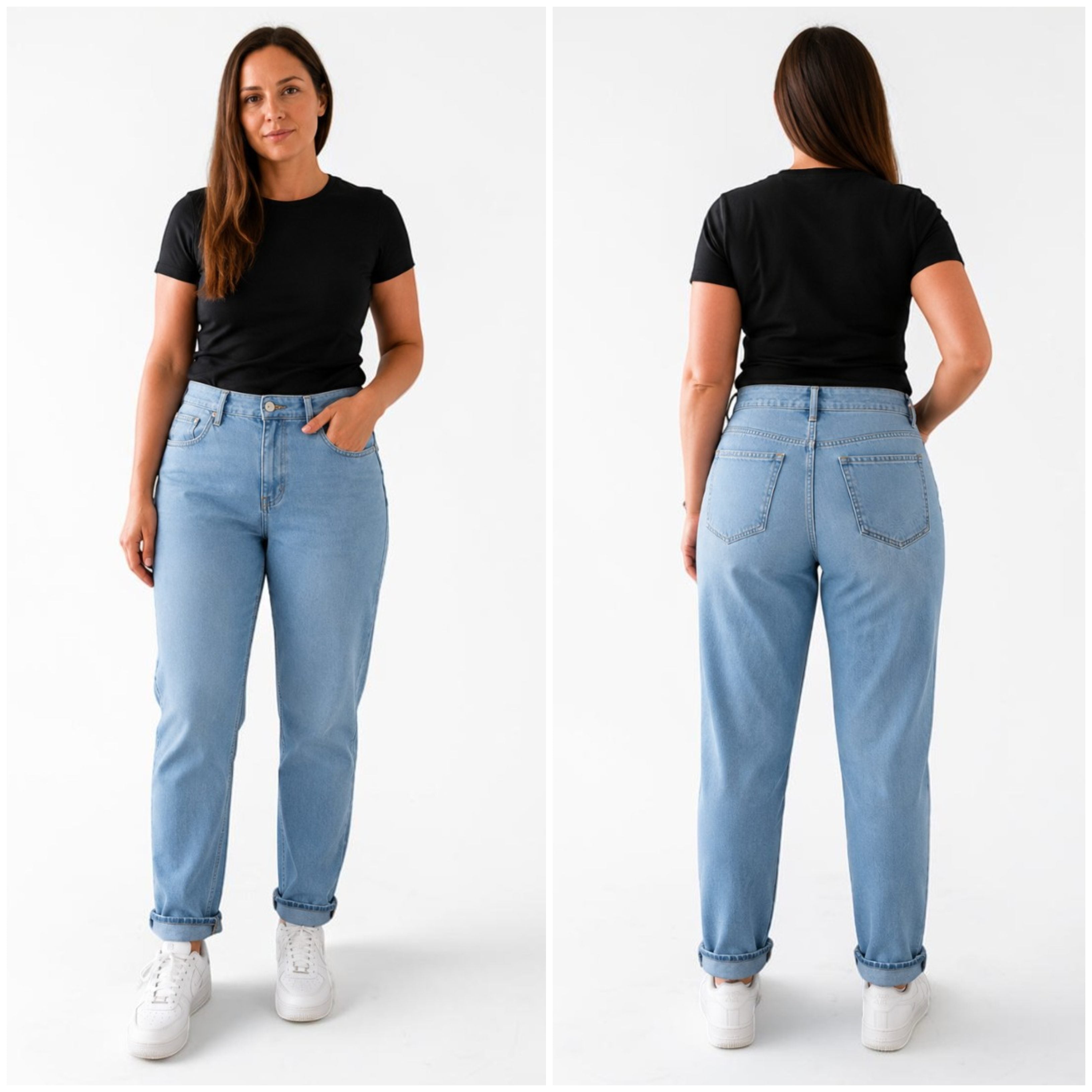Vasaras mom fit džinsi