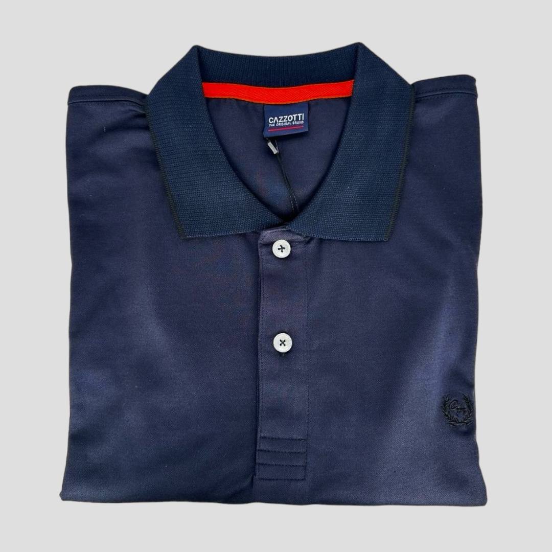 Light polo shirt in indigo from Cazzotti