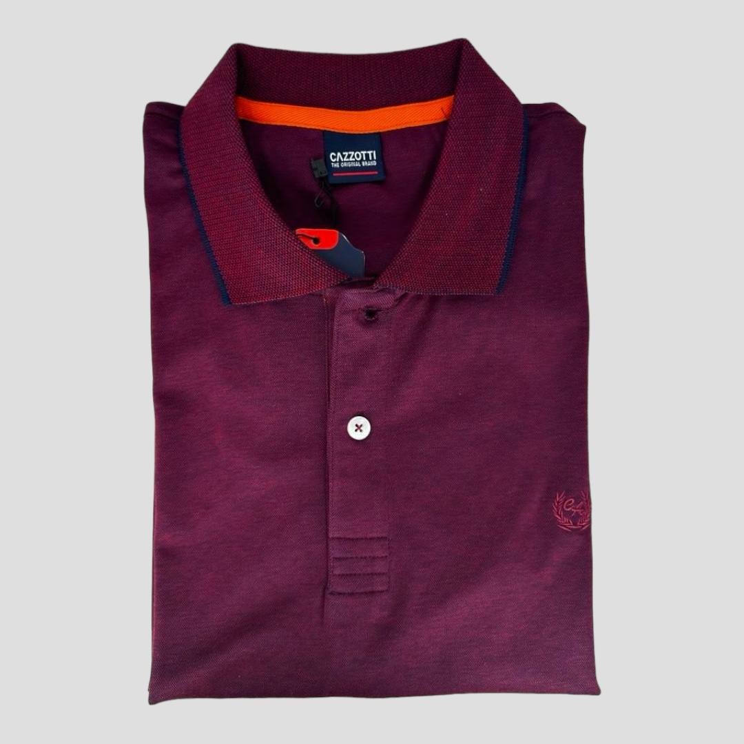 Light polo shirt in indigo from Cazzotti