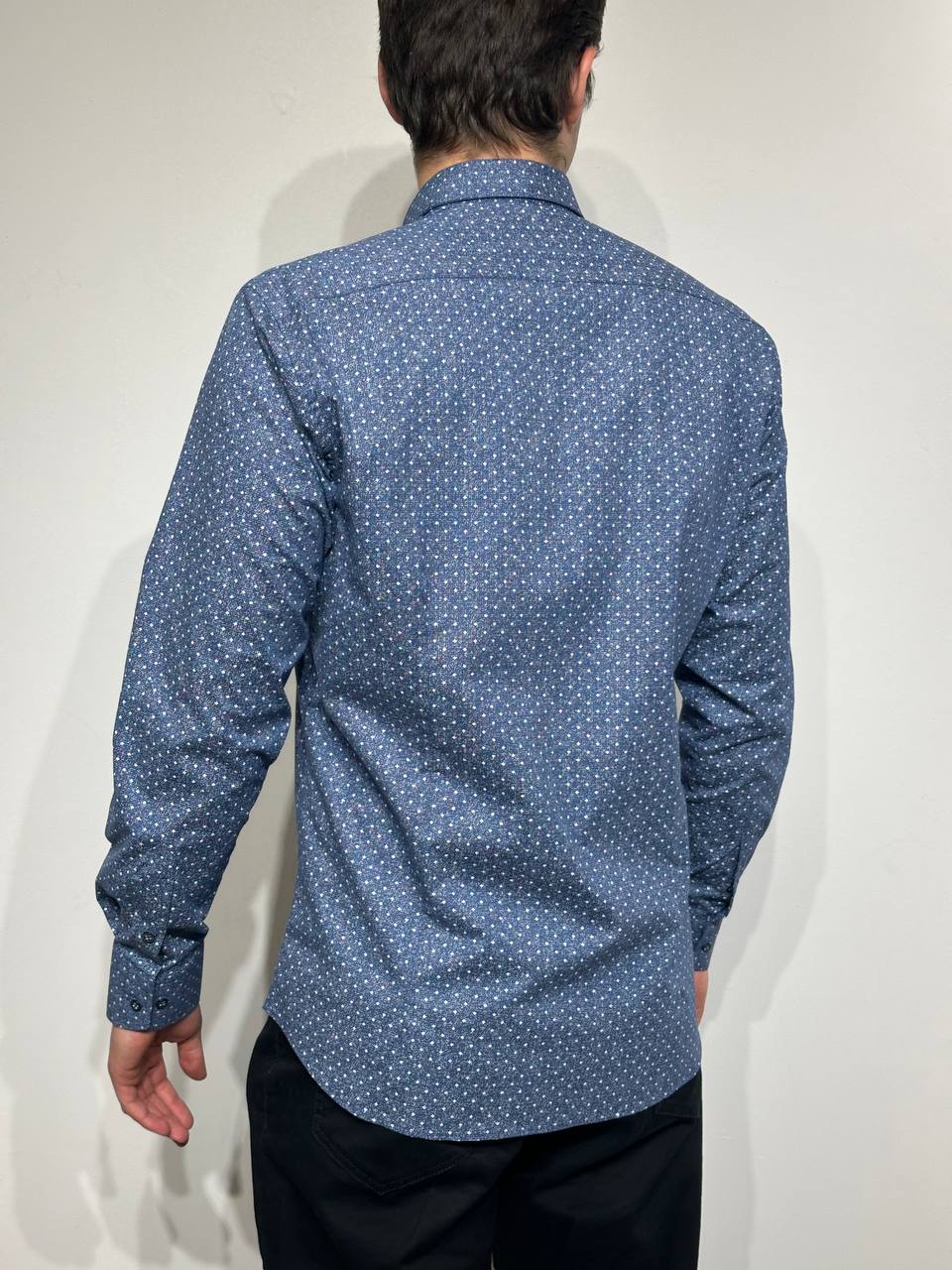 Vīriešu krekls ar rakstu VP-22, Slim Fit