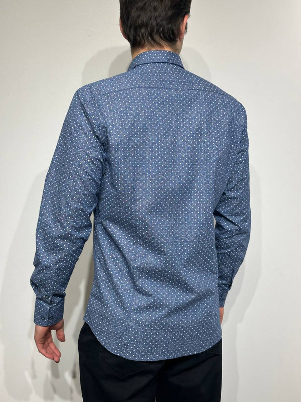 Vīriešu krekls ar rakstu VP-22, Slim Fit
