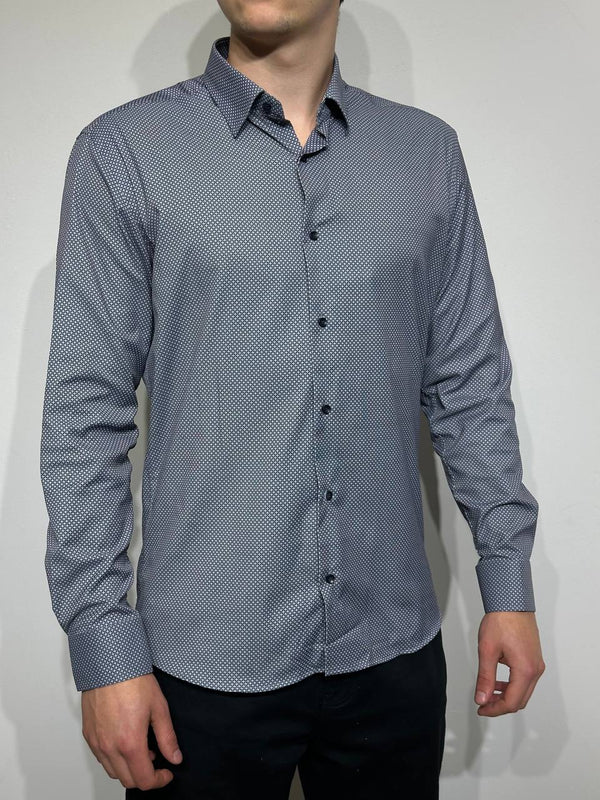Vīriešu krekls ar rakstu VP-23, Slim Fit