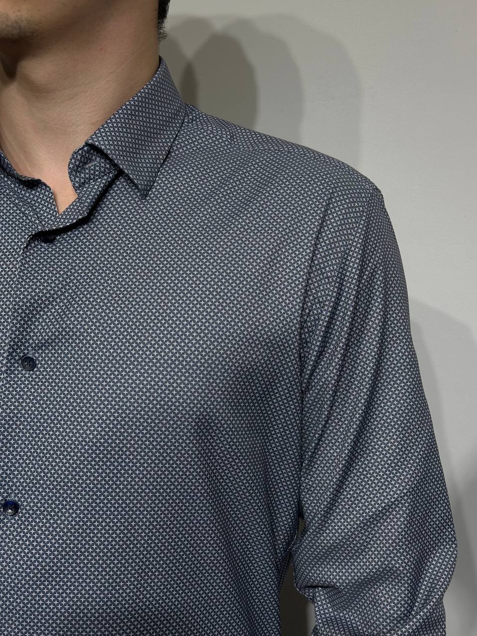 Vīriešu krekls ar rakstu VP-23, Slim Fit