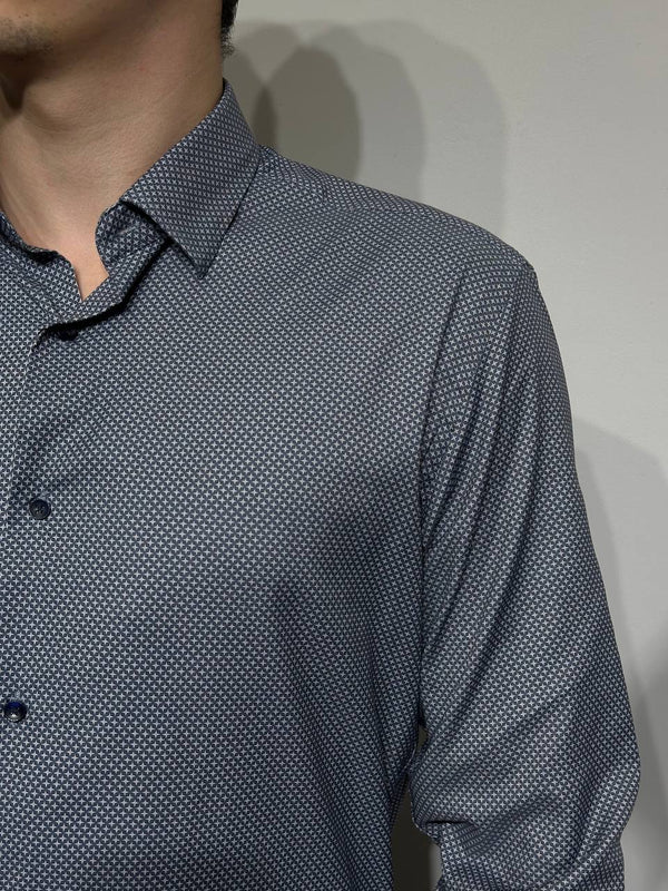 Vīriešu krekls ar rakstu VP-23, Slim Fit