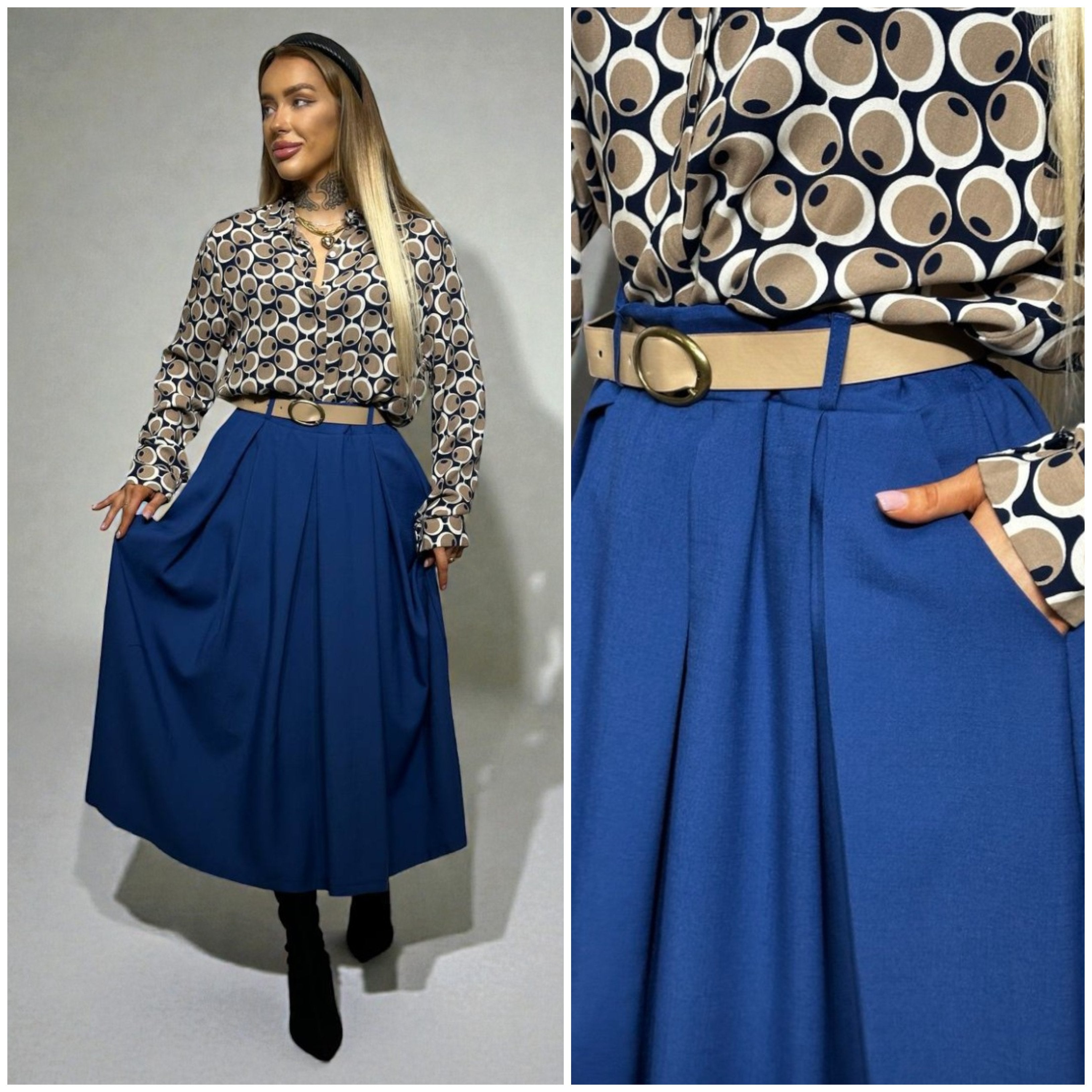 Zili gari eleganti svārki