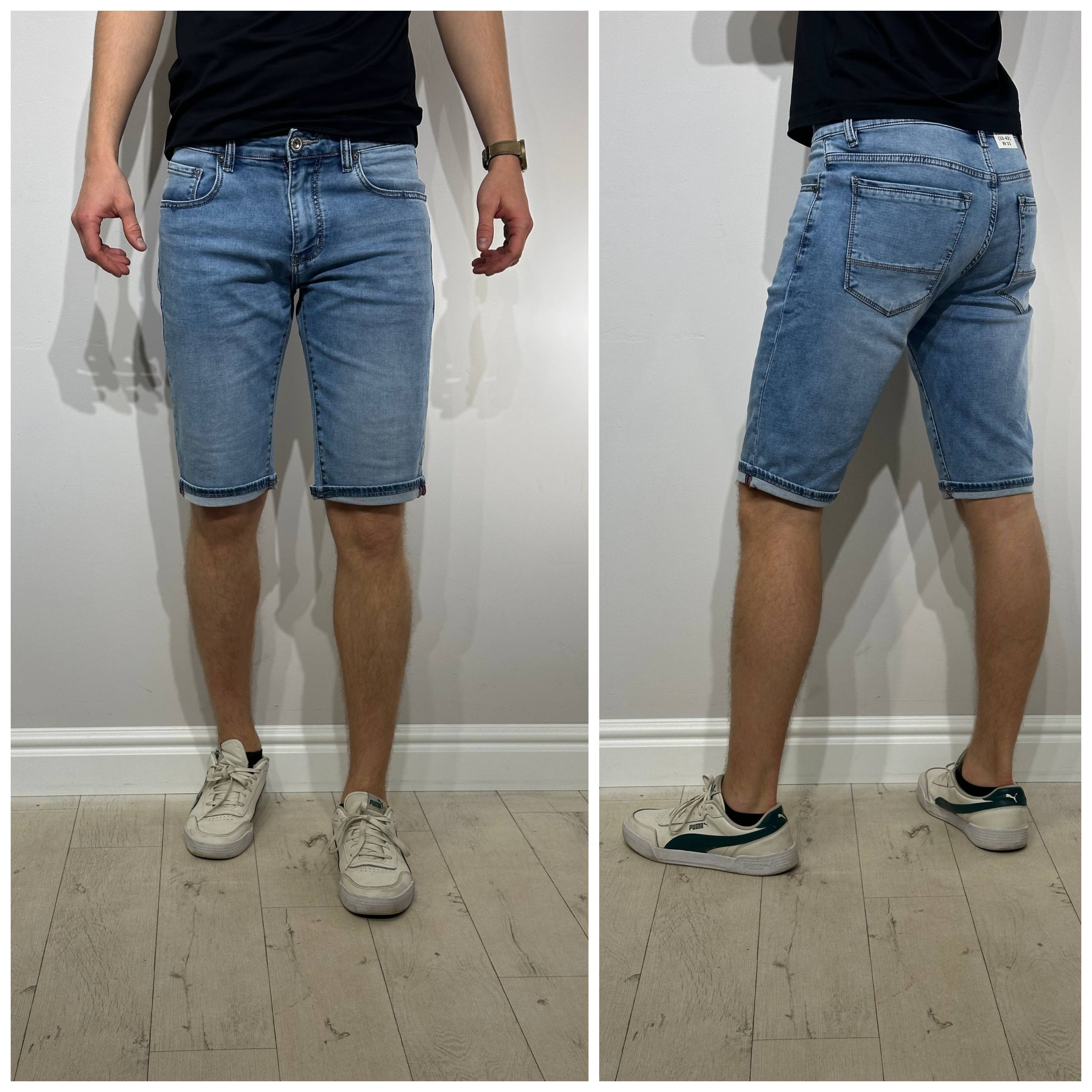 Gaiši džinsa šorti vīriešiem