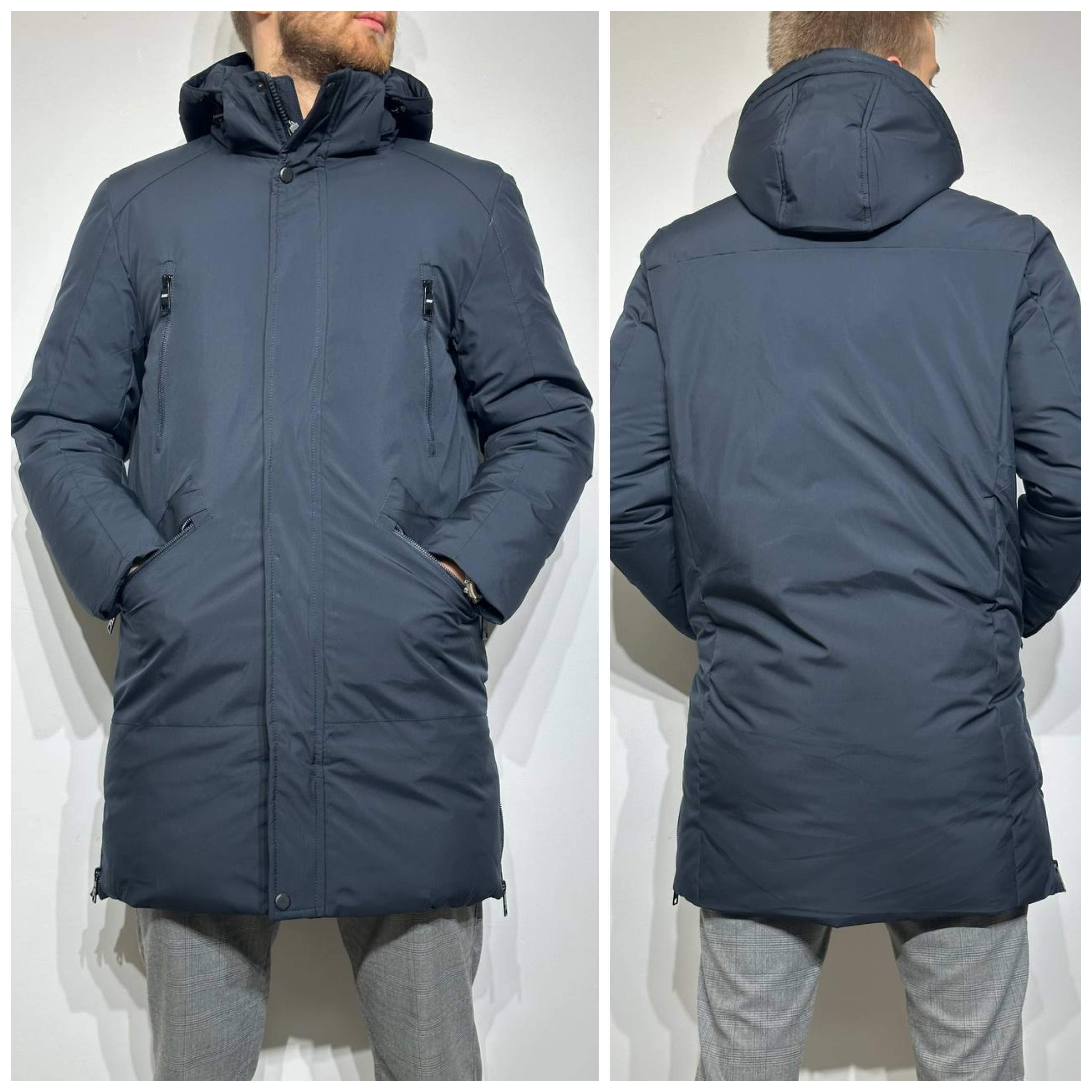 Pagarināta vīriešu ziemas jaka