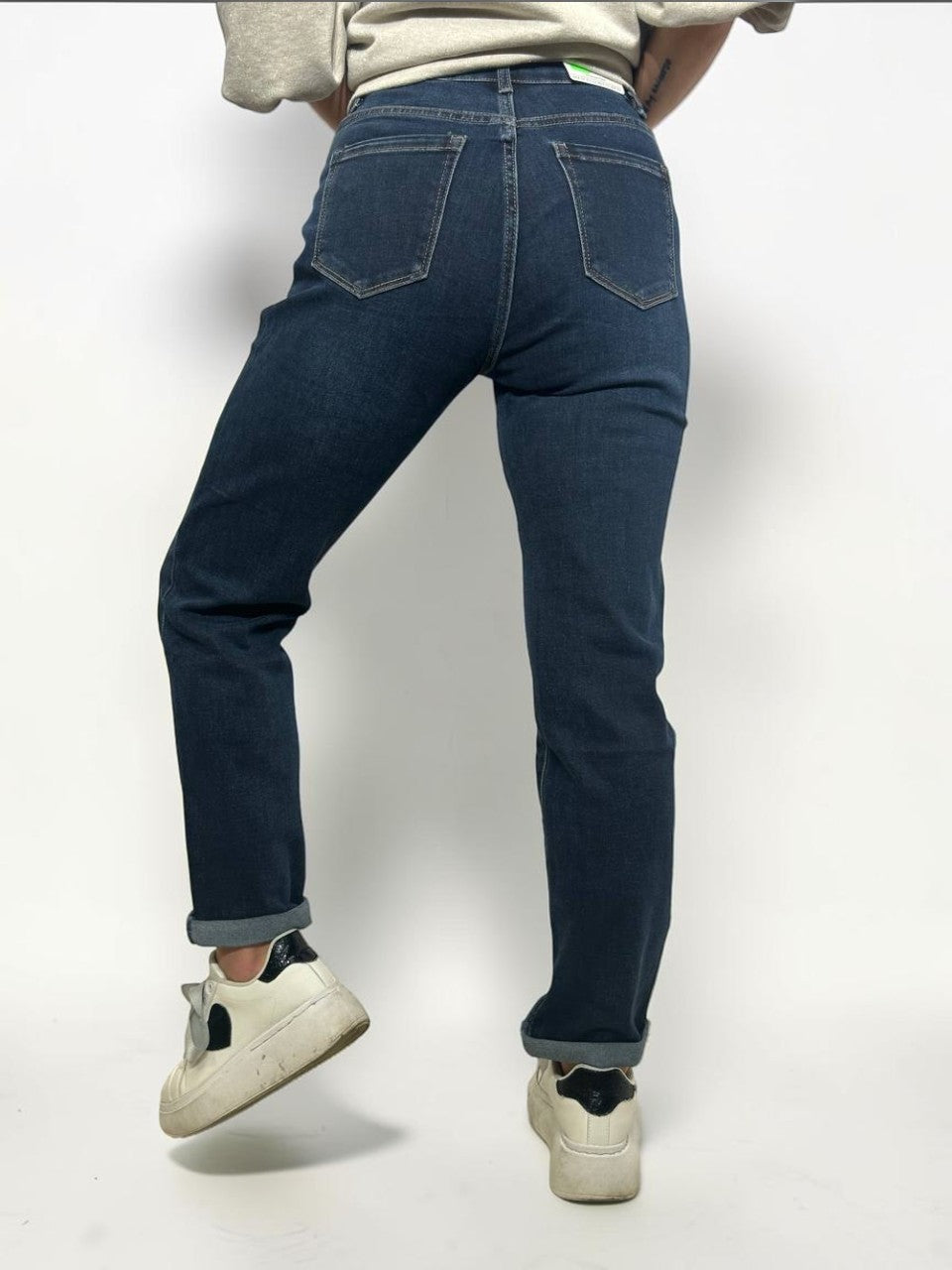Stretchy mom fit jeans for women