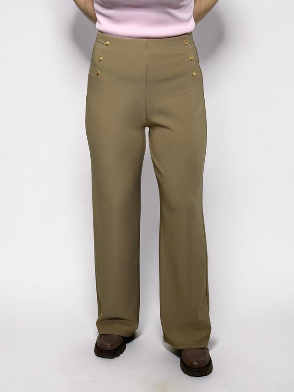 Svinīgas bikses ar augstu jostasvietu