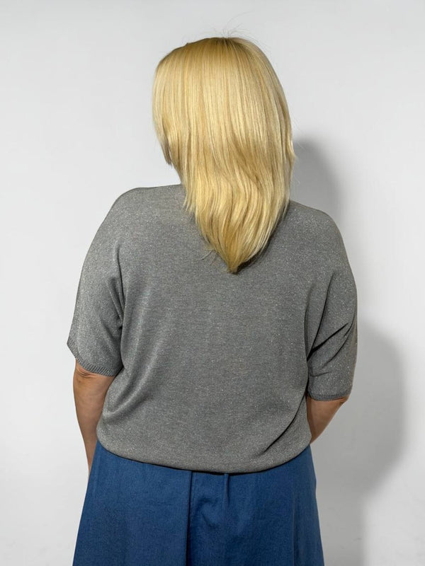 Elegant top with subtle shimmer