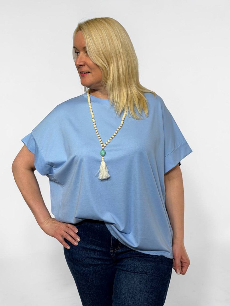 Lielizmēra tops ar krellēm