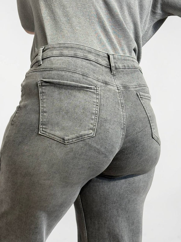 Modern plus-size long jeans