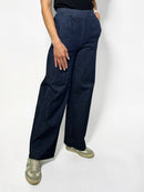 Wide leg pants with elastic waistband for women