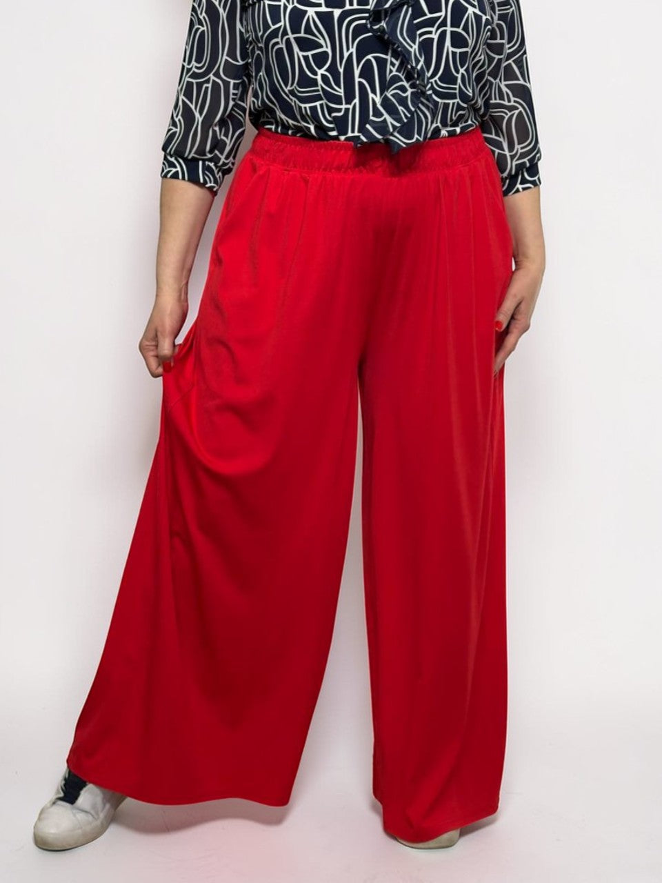 Luxury plus size wide pants