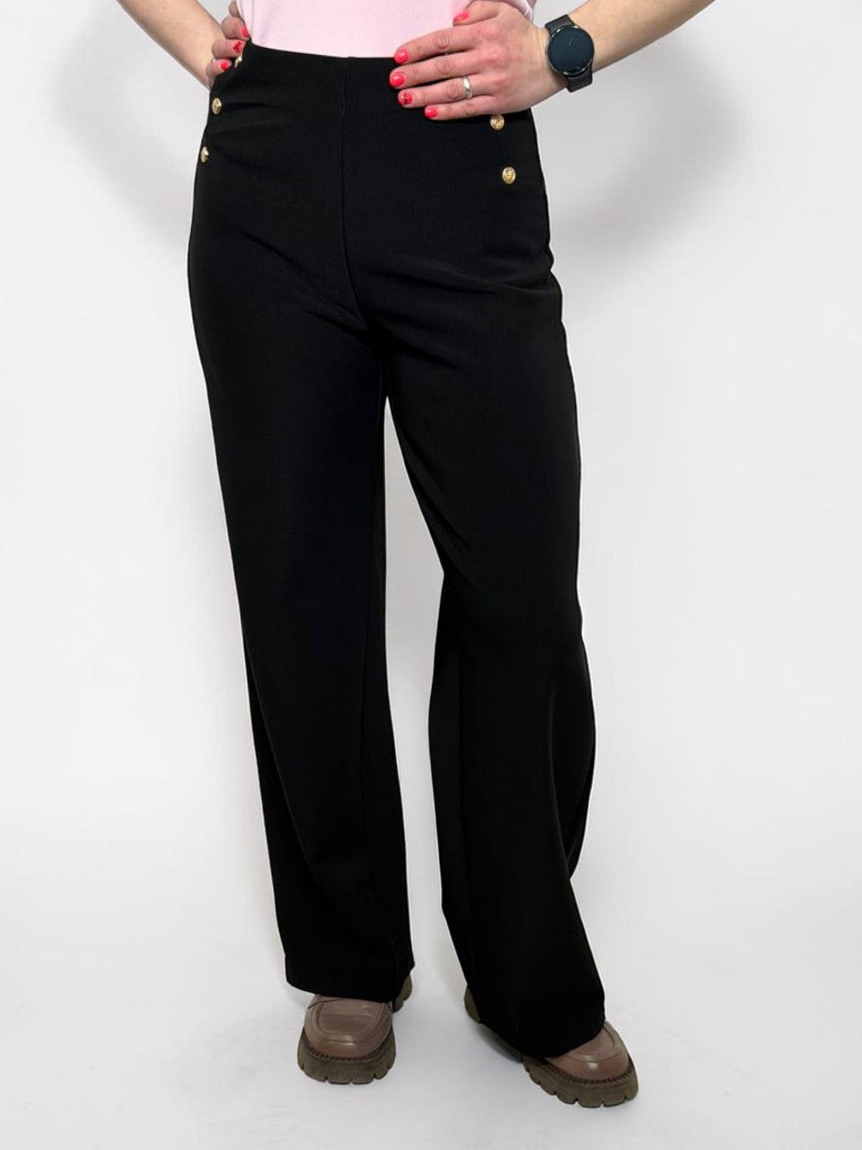 Svinīgas bikses ar augstu jostasvietu