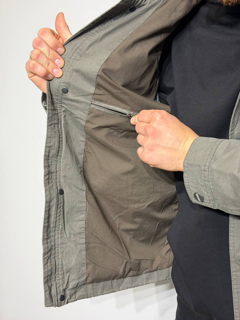 Cotton jacket for men in large sizes