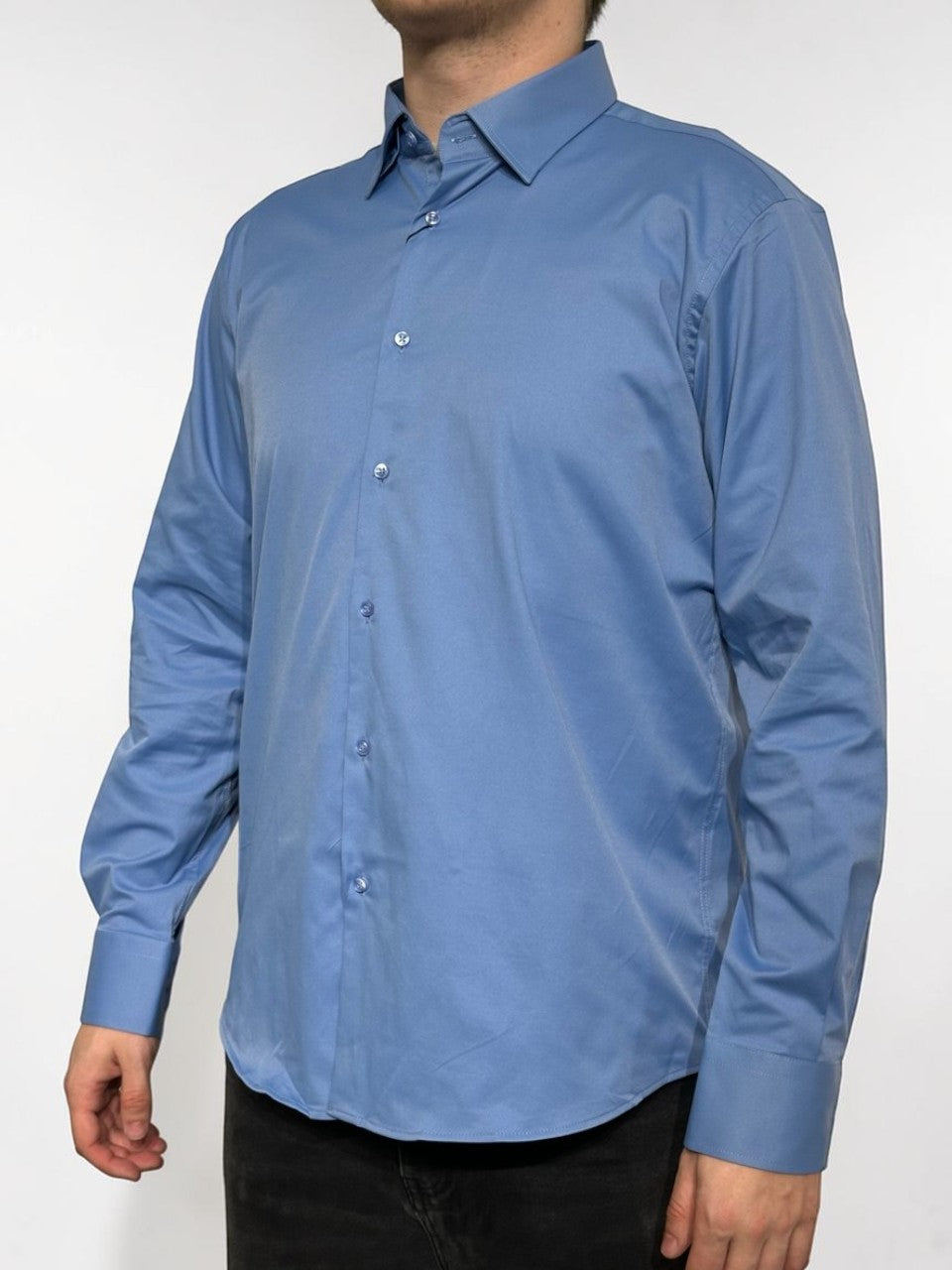 Solid large size shirt for men VP-19, Regular fit