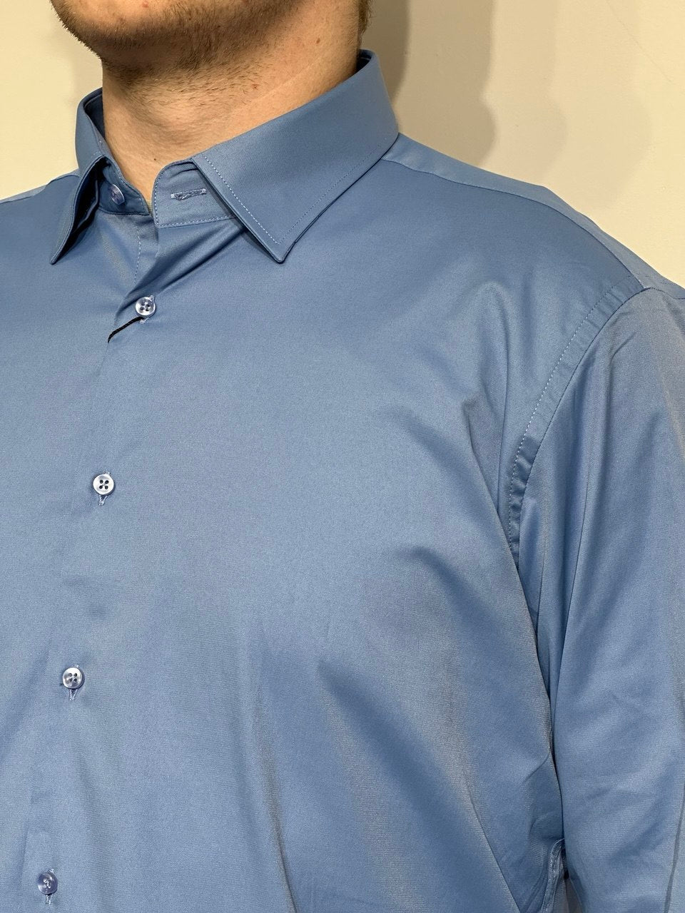 Solid large size shirt for men VP-19, Regular fit