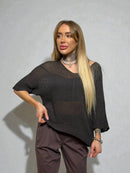 Knitted transparent sweater