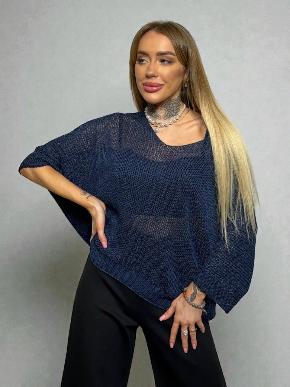 Adīts caurspīdīgs džemperis